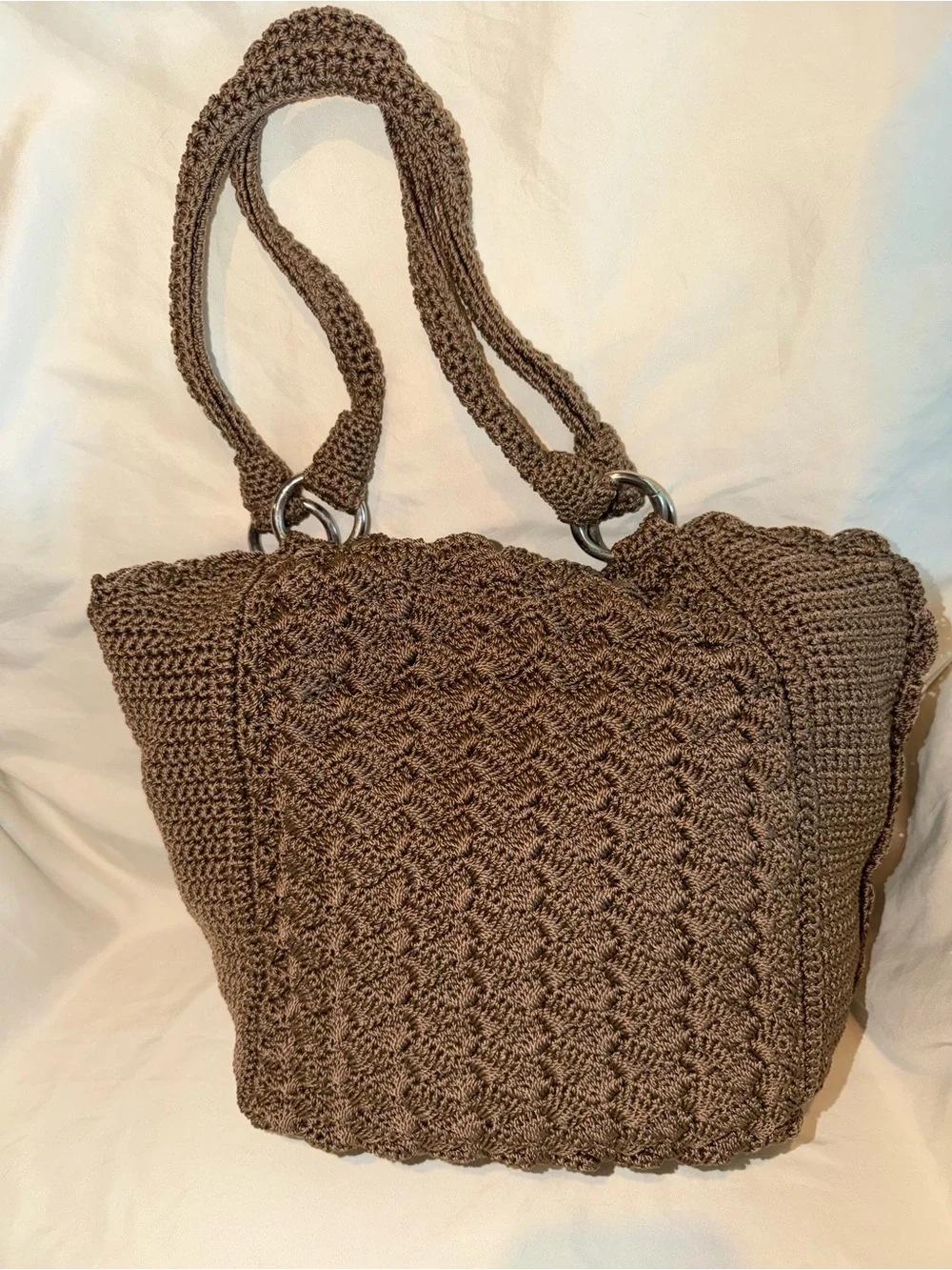 The Sak Brown Crocheted Tote Bag